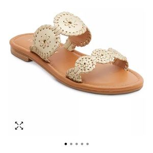 Jack Rogers Lauren Sandal Gold 7.5